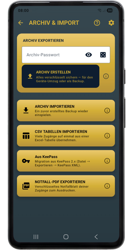 MyLocalSafe – Kartendaten